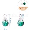 Baking Painted Crackle Glass Pendant CCG-PH0002-07-2