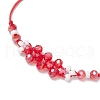 Electroplate Glass Beaded Braided Bead Bracelets BJEW-MZ00183-02-4