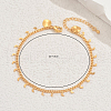 Brass Moon Heart Tassel Twisted Chain Anklets for Women YU8409-3