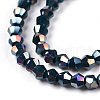 Opaque Solid Color Electroplate Glass Beads Strands X-EGLA-A039-P2mm-B09-2
