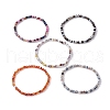 Dyed Natural Fire Crackle Agate Bead Bracelets for Women BJEW-JB09993-1