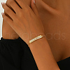 Brass Micro Pave Clear Cubic Zirconia Slider Bracelets ZW5320-3