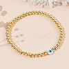 Easter Round Brass Beaded Stretch Bracelets UB1262-1-1
