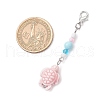3Pcs Ocean Theme Porcelain Charm & Glass Beads Pendant Decorations HJEW-JM03154-5