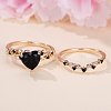 Heart Alloy Finger Rings for Women FS-WG1A204-02-1