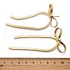 Bowknot 304 Stainless Steel Stud Earrings for Women EJEW-D104-04G-3