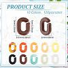 DICOSMETIC 1200Pcs 10 Colors Acrylic Linking Rings SACR-DC0001-02-2