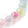 5Pcs Kids Round Acrylic Beaded Stretch Bracelet & ABS Plastic Imitation Pearl Round Beads Stretch Bracelet Sets BJEW-JB11558-5