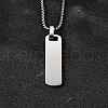 304 Stainless Steel Blank Pendant Necklaces NJEW-P329-04E-P-1