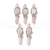 Natural Rose Quartz Dowsing Pendulums G-C095-01P-04-2