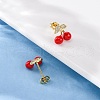 Brass Micro Pave Cubic Zirconia Stud Earrings EJEW-D322-05G-02-3