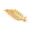 Brass Micro Pave Cubic Zirconia Pendants KK-I672-11G-2