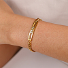 Stainless Steel Rectangle Link Bracelets MD0269-1