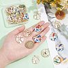  30Pcs 6 Style Rack Plating Alloy Enamel Pendants ENAM-NB0001-89-3
