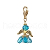 Glass Angel Pendant Decorations HJEW-MZ00207-02-2