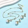 304 Stainless Steel Flower Pendant Necklaces & Stud Earrings for Women SJEW-B020-05G-1
