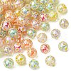 Plating Transparent Acrylic Beads TACR-CJC0001-12-9