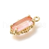 Brass Glass Charms KK-U061-10G-01-2