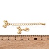 Brass Micro Pave Clear Cubic Zirconia Chain Extender KK-A214-35G-3
