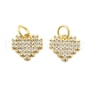 Brass Micro Pave Cubic Zirconia Pendants KK-C092-24K-G-1