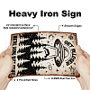 Vintage Metal Tin Sign AJEW-WH0189-324-3