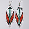 Bohemian Handmade Glass Seed Beads Hexagon Dangle Earrings ZA8204-1-1