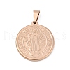 Ion Plating(IP) 304 Stainless Steel Pendants STAS-A053-24C-RG-1