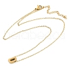 Ion Plating(IP) 304 Stainless Steel Pendant Necklaces NJEW-R050-01G-04-4