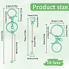 SUNNYCLUE DIY Iron Bar Beadable Keychain Making Finding Kit DIY-SC0025-45-2