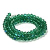 Transparent Electroplate Glass Beads Strands EGLA-A039-T4mm-L10-2