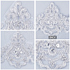 3 Yards Polyester Embroidery Flower Ribbon OCOR-WH20001-86A-6