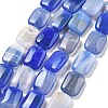 Natural Banded Agate Beads Strands G-K392-B07-13x18mm-2