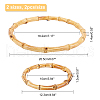 CHGCRAFT 4Pcs 2 Colors Bamboo Bag Handle WOOD-CA0001-30-2