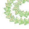 Transparency Electroplate Glass Beads Strands GLAA-T023-39A-07-3