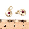 Brass Micro Pave Cubic Zirconia Pendants KK-B133-05G-04-3