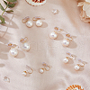 FIBLOOM 5 Pairs 5 Size Imitation Pearl Cuff Earrings EJEW-FI0002-54-5