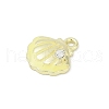 Rack Plating Alloy Enamel and Rhinestone Pendants PALLOY-R151-40G-02-2