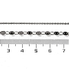 Brass Cable & Flat Sequin Chains Necklaces for Women NJEW-D302-40B-5