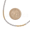 2Pcs 2 Colors Two Tone 304 Stainless Steel Textured Cable Chain Necklaces NJEW-JN05242-3