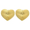 Ion Plating(IP) 304 Stainless Steel Heart Stud Earrings EJEW-I316-07G-1