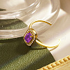 Stylish Stainless Steel Pave Cubic Zirconia Cuff Rings for Women PN1214-2-2