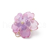 Handmade Glass Seed Beaded Sakura Pendants PALLOY-MZ00763-01-4