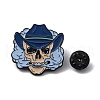 Halloween Alloy Enamel Smoky Skull Brooch Pins JEWB-R021-03B-2
