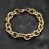 304 Stainless Steel Cable Chain Bracelets for Women BJEW-Q050-01C-G-2