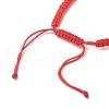 Heart Brass Micro Pave Cubic Zirconia Braided Bead Bracelets Set for Teen Girl Women BJEW-JB07044-7