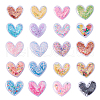 50pcs Heart PVC & Plastic Sequin Shaker Cabochons KY-CJ0001-45-1