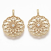 Brass Micro Pave Cubic Zirconia Pendants KK-R130-029-NF-1