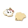 Ion Plating(IP) 304 Stainless Steel Enamel Pendants STAS-P339-19G-02-2