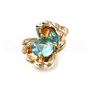 Brass Pave Cubic Zirconia Charms KK-C096-15G-02-2