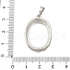 Brass Pendant Cabochon Settings KK-S521-08P-3